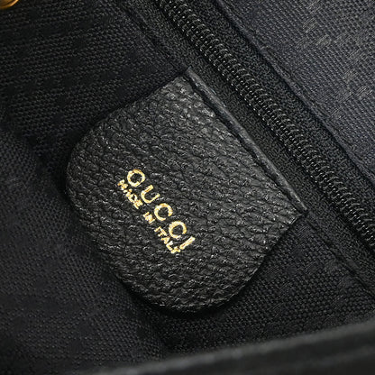 Gucci Black Suede Horsebit Sling Shoulder Bag