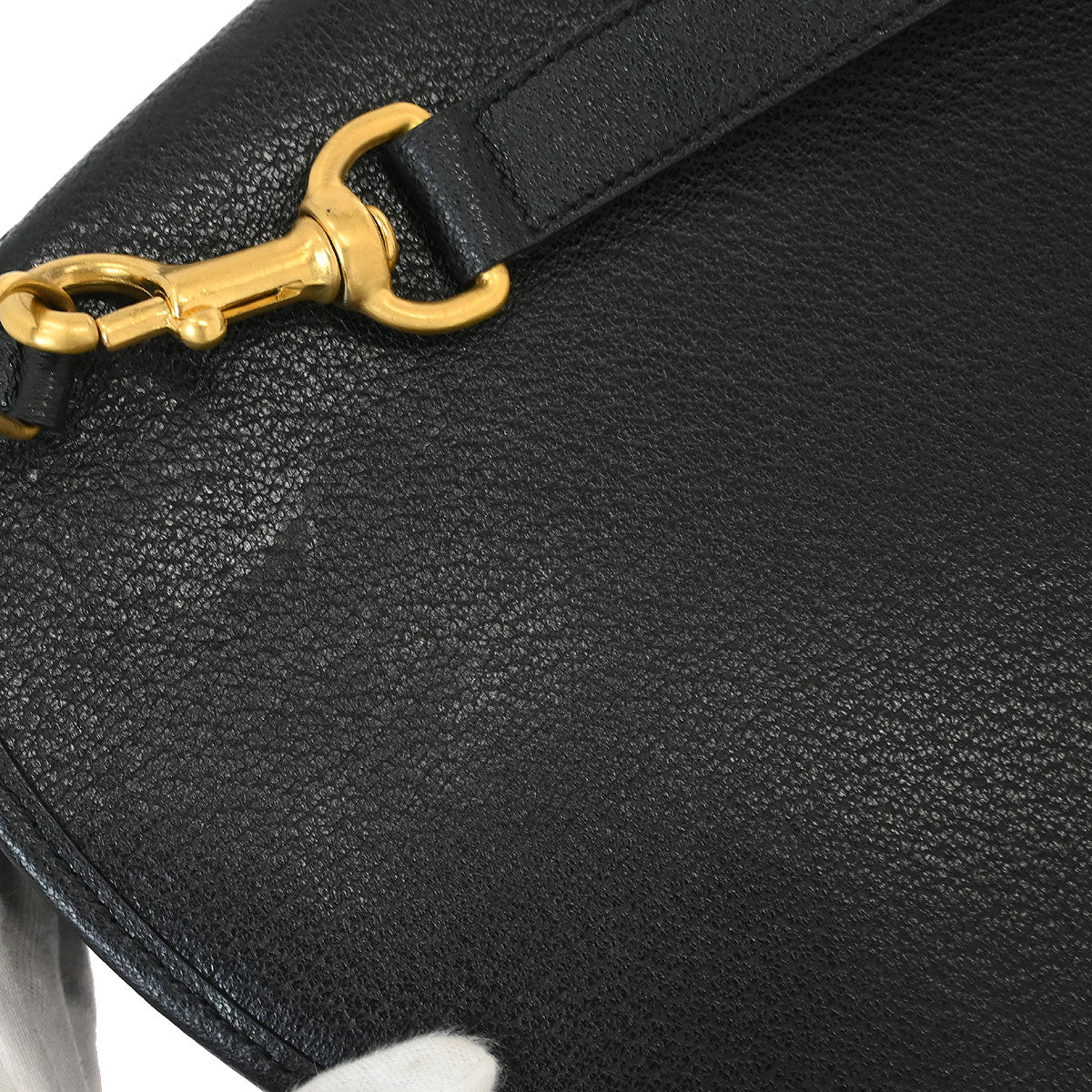 Gucci Black Suede Horsebit Sling Shoulder Bag