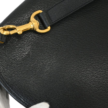 Gucci Black Suede Horsebit Sling Shoulder Bag