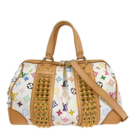 Louis Vuitton White Multicolor Courtney MM 2way Shoulder Handbag M45641