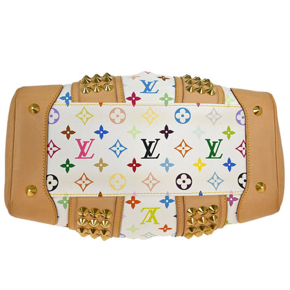 Louis Vuitton White Multicolor Courtney MM 2way Shoulder Handbag M45641