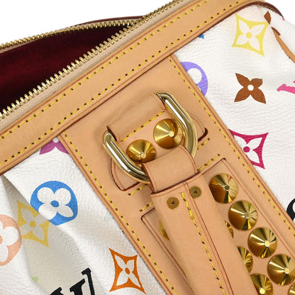 Louis Vuitton White Multicolor Courtney MM 2way Shoulder Handbag M45641