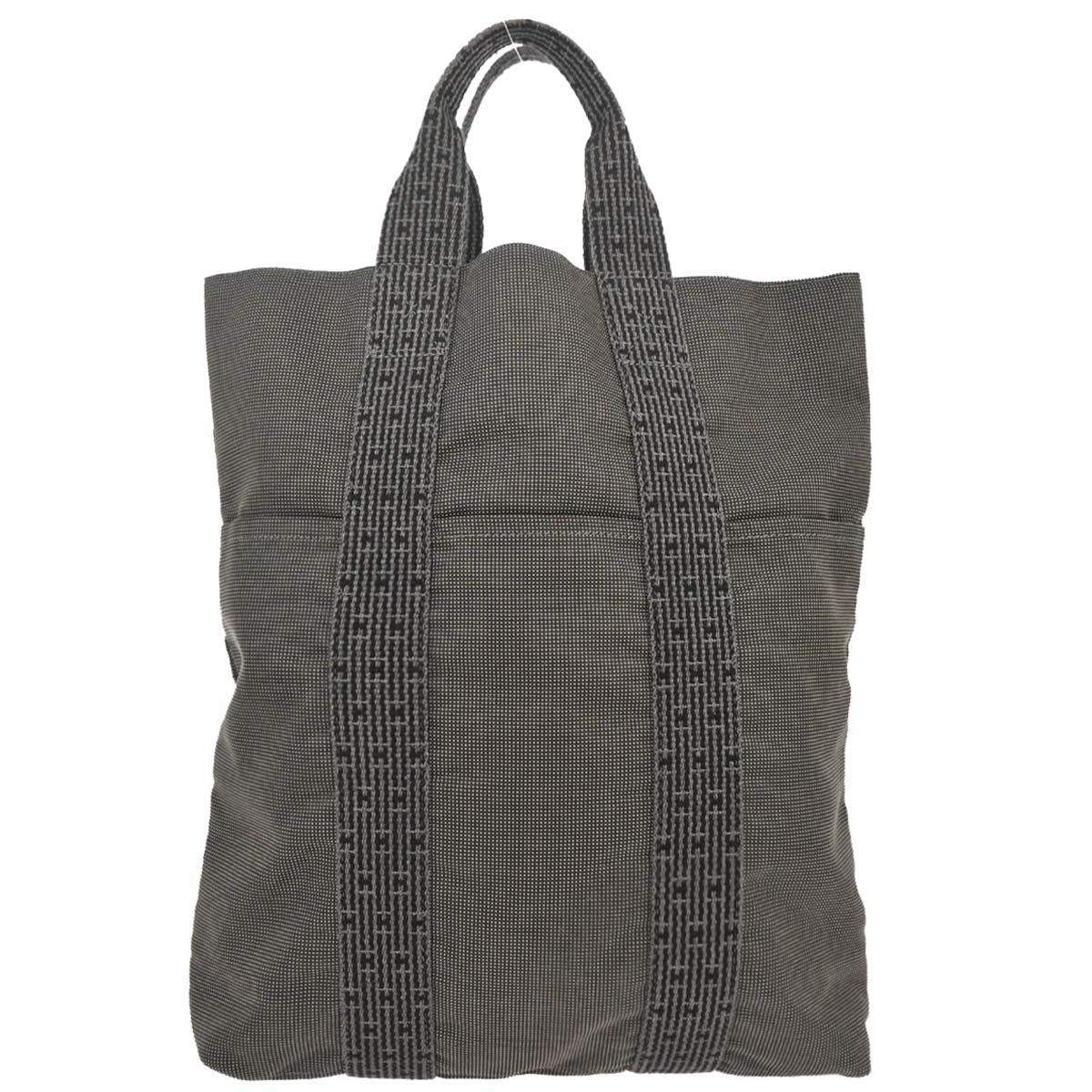 Hermes Gray Canvas Herline Cabas Tote Bag
