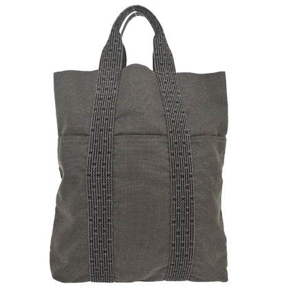 Hermes Gray Canvas Herline Cabas Tote Bag