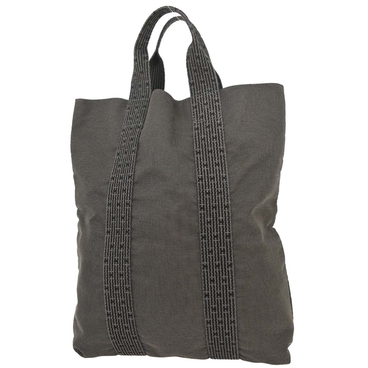 Hermes Gray Canvas Herline Cabas Tote Bag