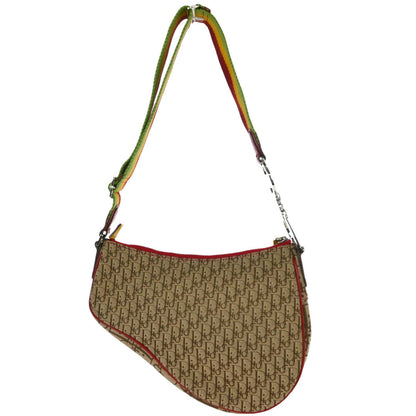 Christian Dior Rasta-Color Trotter Saddle Shoulder Bag