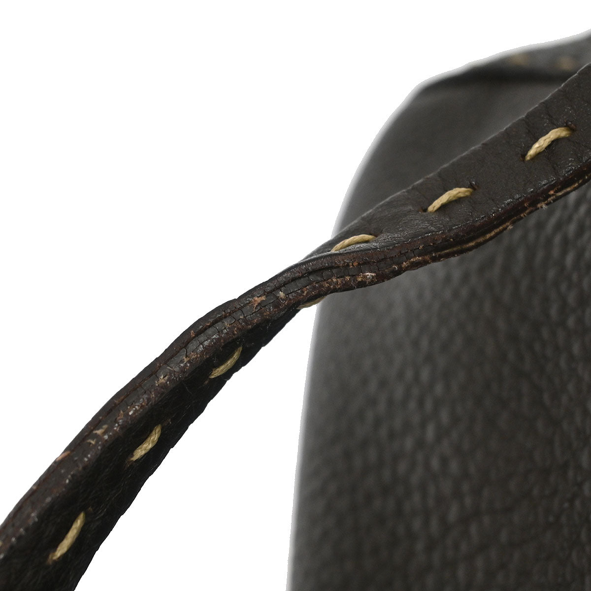 Fendi Dark Brown Leather Stitch Handbag