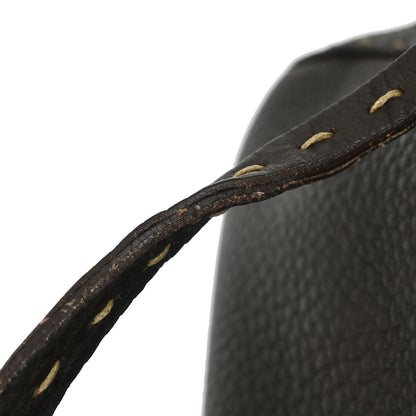 Fendi Dark Brown Leather Stitch Handbag