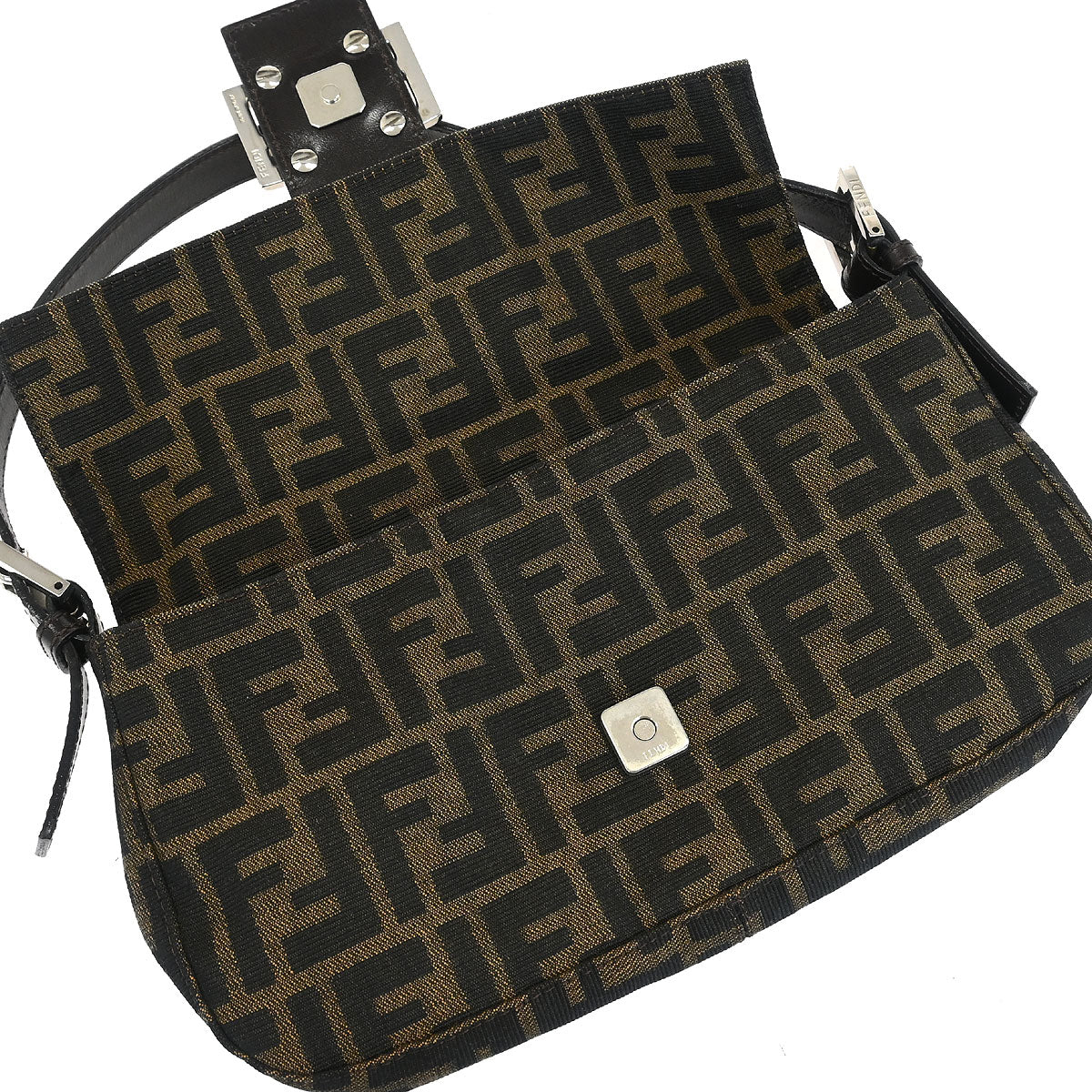Fendi Brown Zucca Baguette Handbag