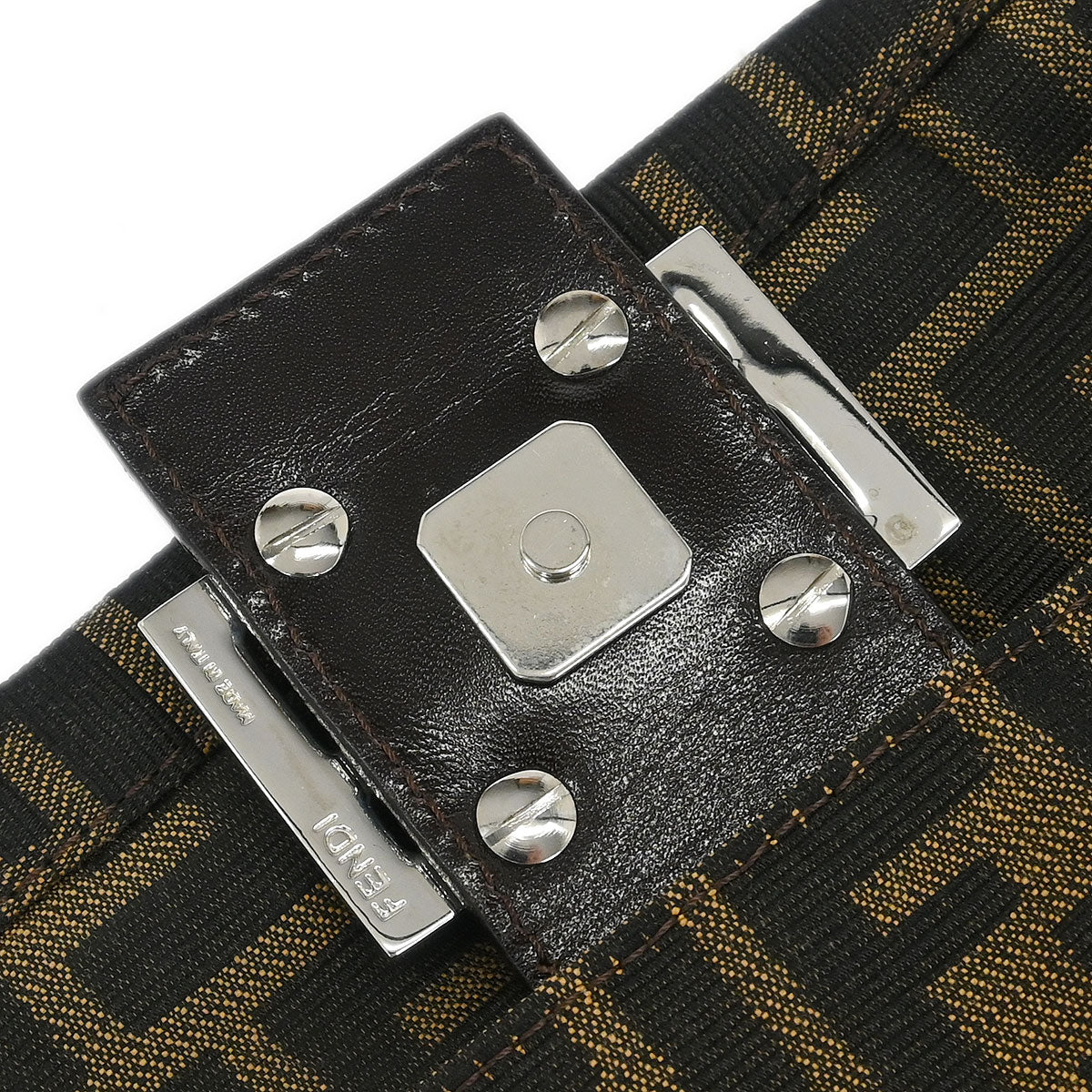 Fendi Brown Zucca Baguette Handbag