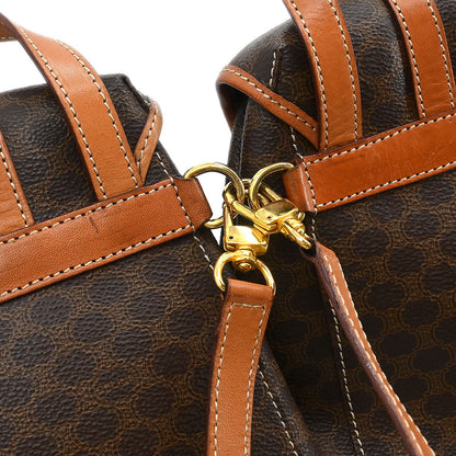 Celine Brown PVC Macadam Twin Backpack