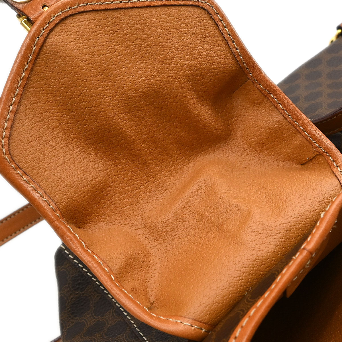 Celine Brown PVC Macadam Twin Backpack