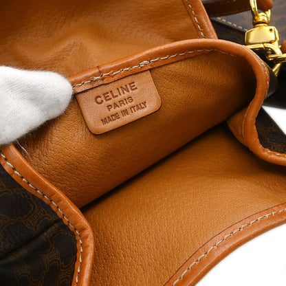 Celine Brown PVC Macadam Twin Backpack