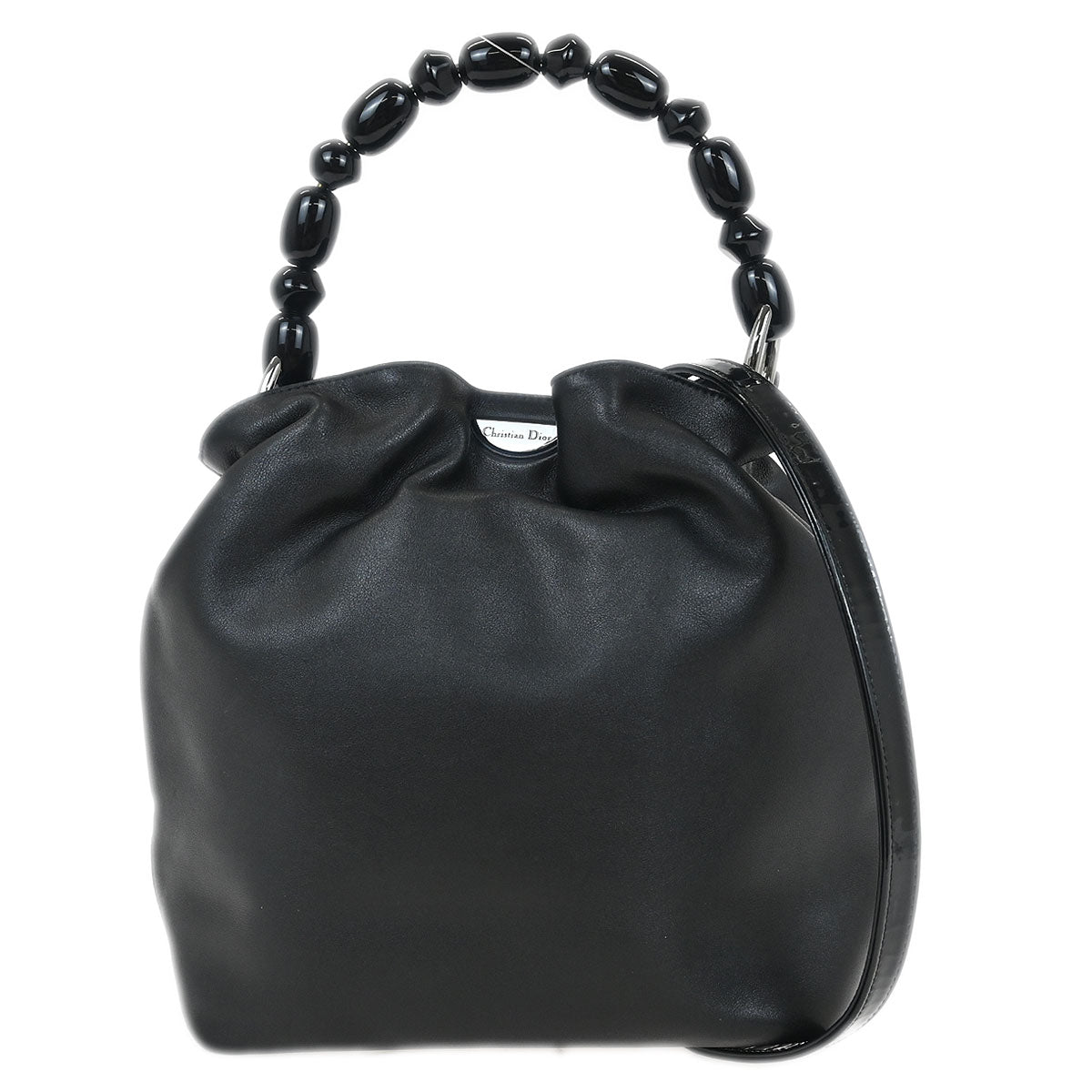 Christian Dior Black Leather Malice 2way Shoulder Handbag