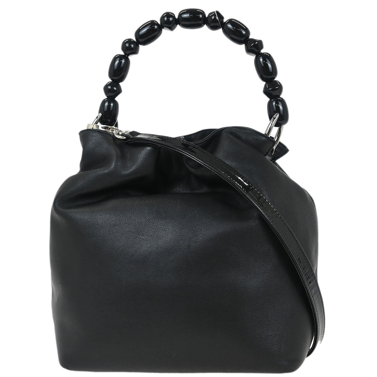 Christian Dior Black Leather Malice 2way Shoulder Handbag