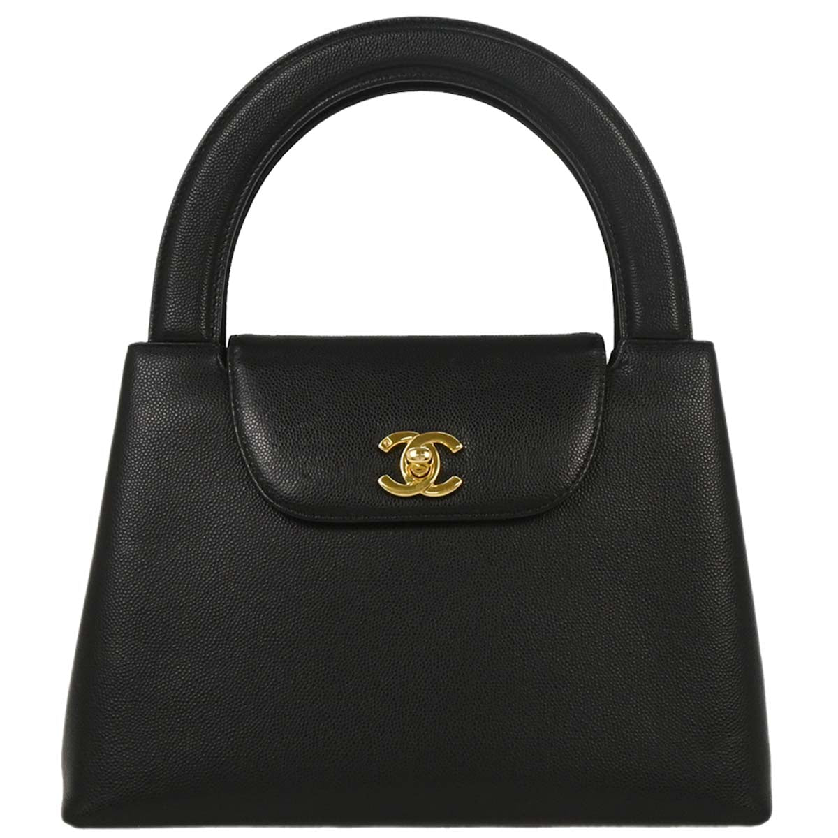 Chanel 1997-1999 Black Caviar Handbag