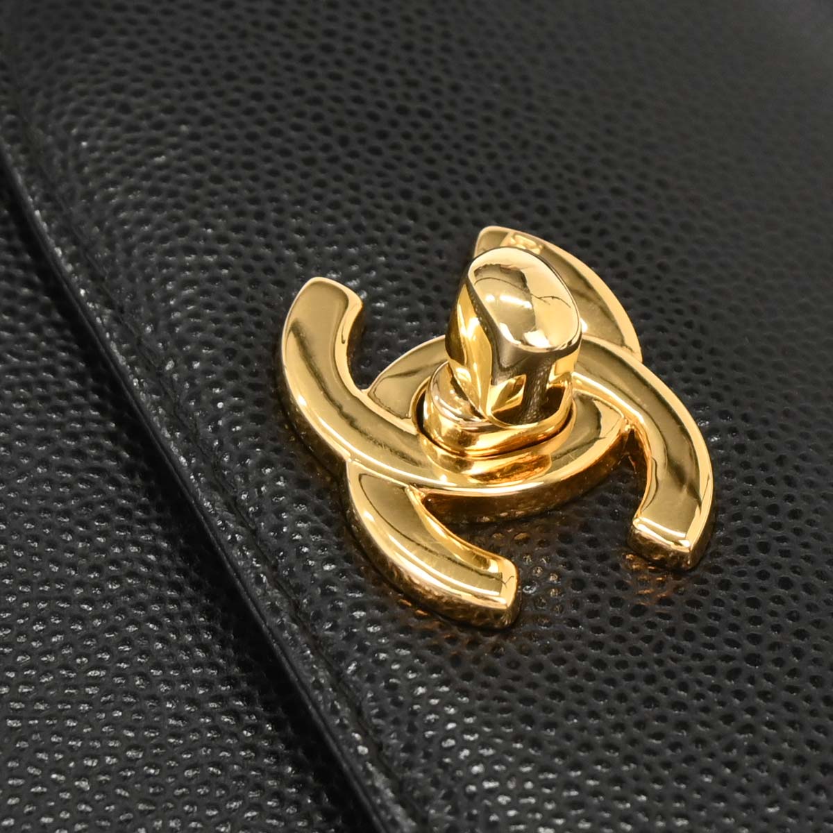 Chanel 1997-1999 Black Caviar Handbag