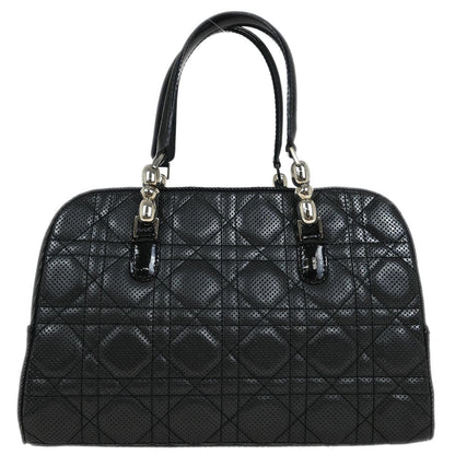 Christian Dior Black Perforated Lambskin Handbag