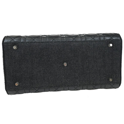 Christian Dior Black Perforated Lambskin Handbag