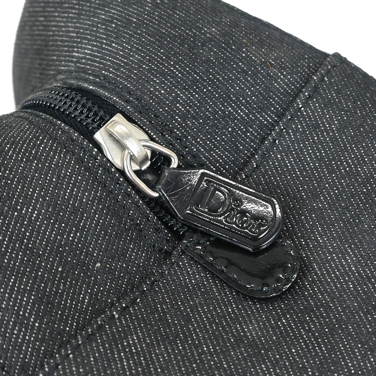 Christian Dior Black Perforated Lambskin Handbag