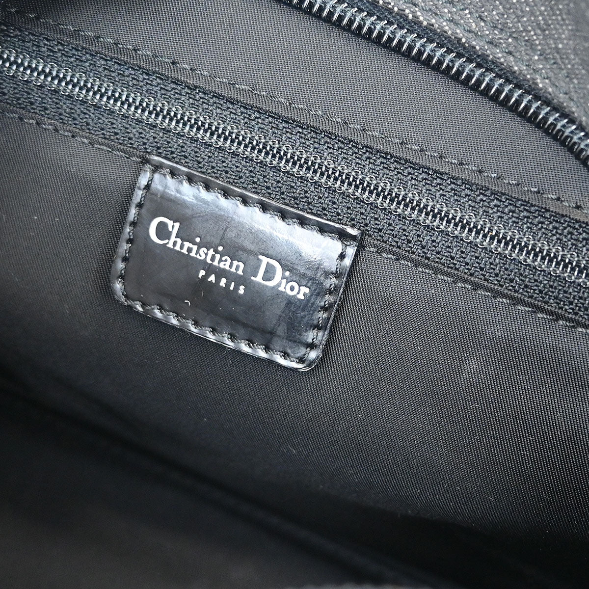 Christian Dior Black Perforated Lambskin Handbag