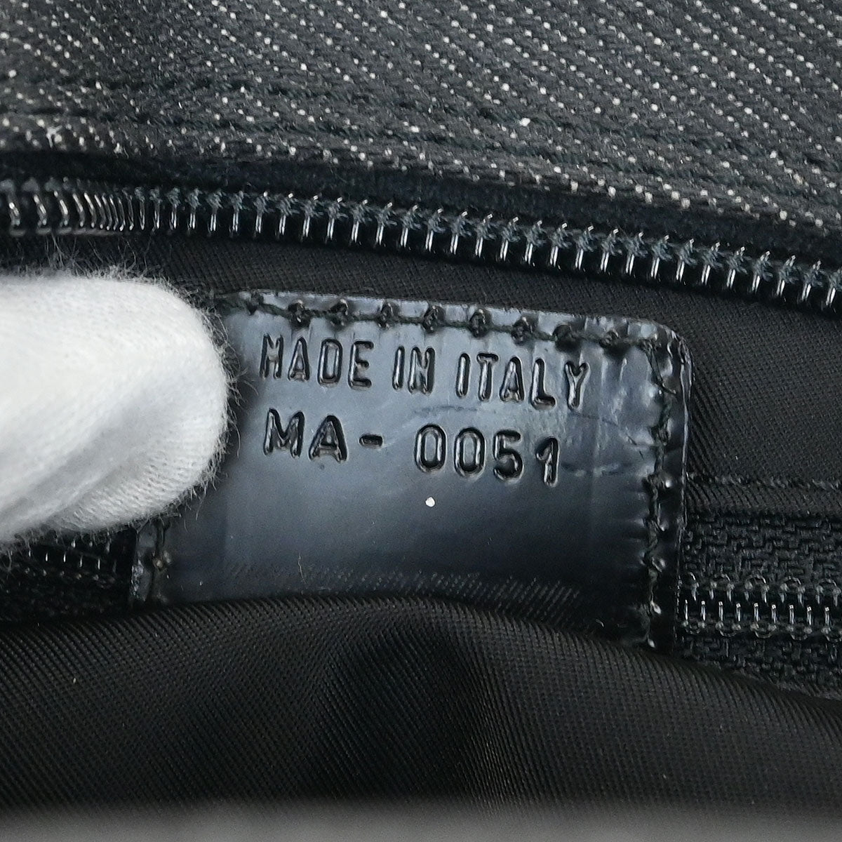 Christian Dior Black Perforated Lambskin Handbag