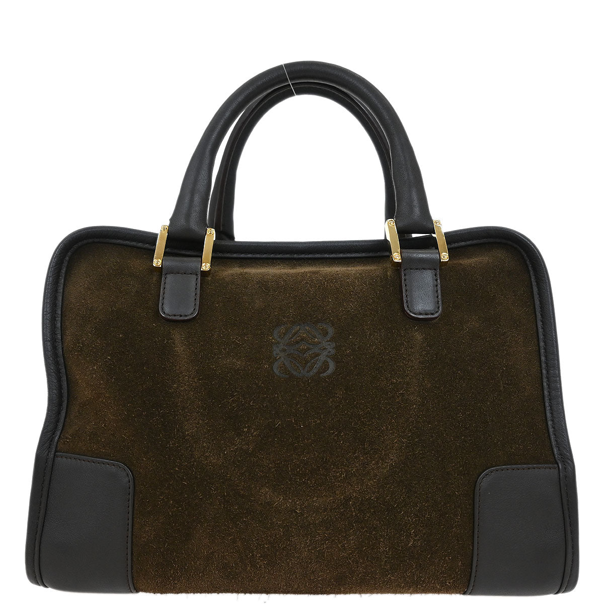 Loewe Brown Suede Amazona Handbag