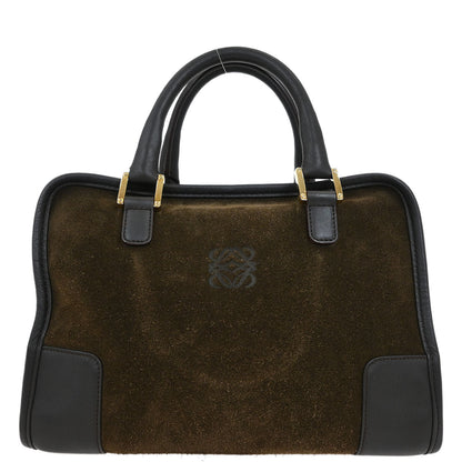 Loewe Brown Suede Amazona Handbag