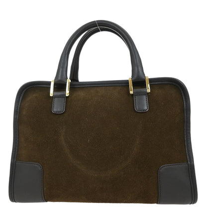 Loewe Brown Suede Amazona Handbag
