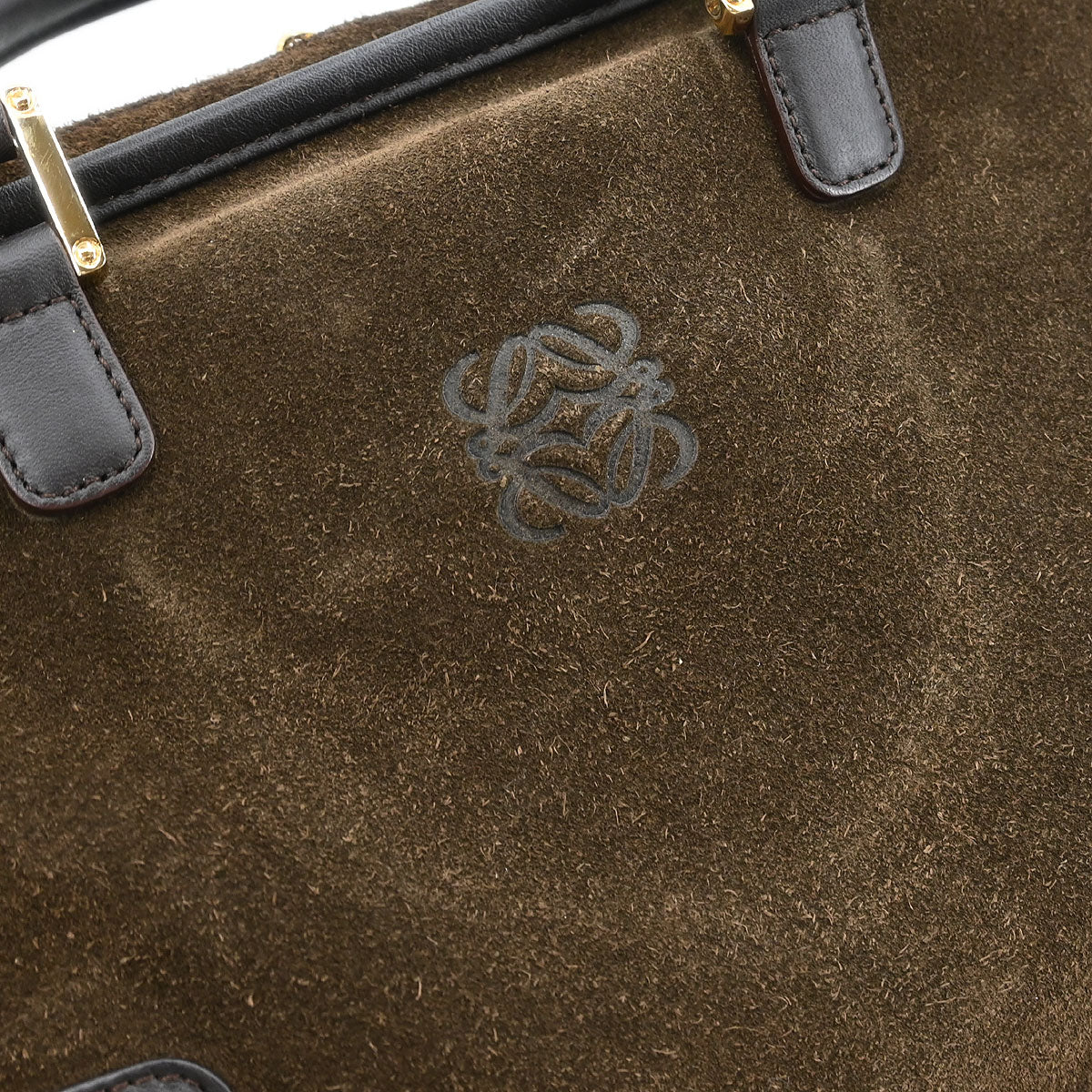 Loewe Brown Suede Amazona Handbag