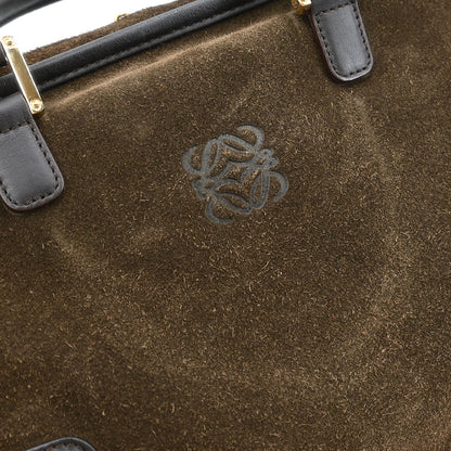 Loewe Brown Suede Amazona Handbag