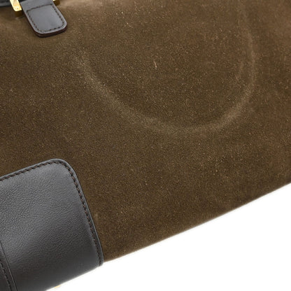 Loewe Brown Suede Amazona Handbag