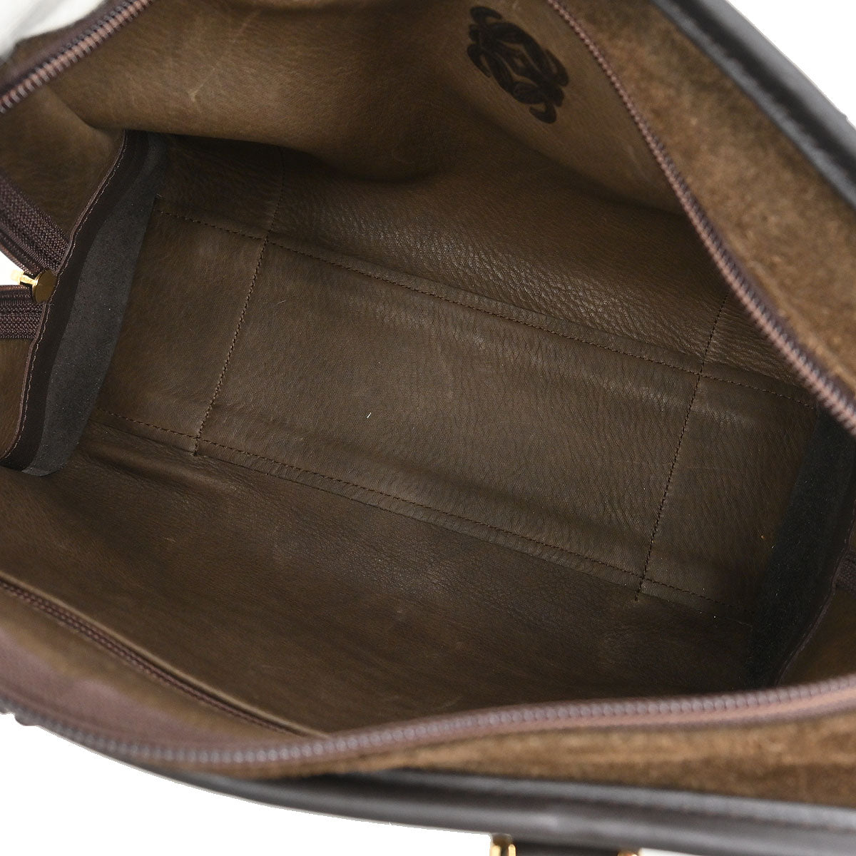 Loewe Brown Suede Amazona Handbag