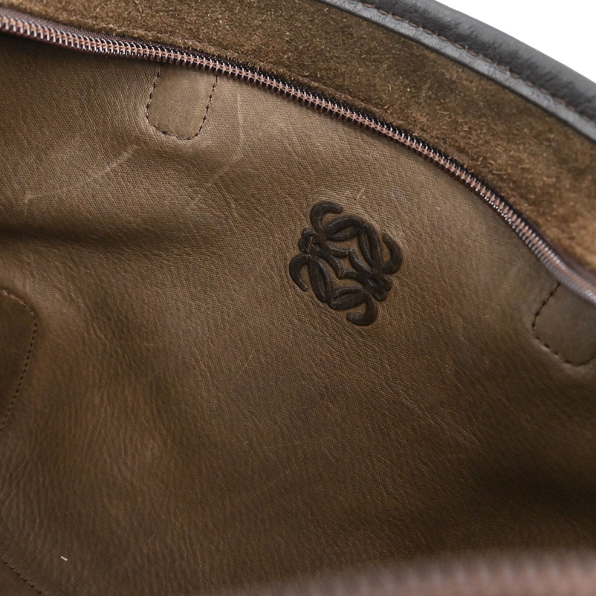 Loewe Brown Suede Amazona Handbag