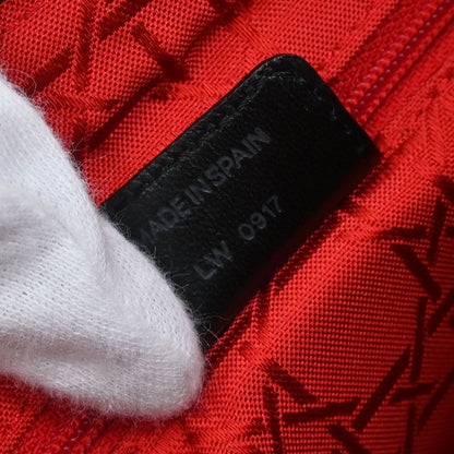 Christian Dior Black Lambskin Medium Lady Dior Cannage 2way Shoulder Handbag