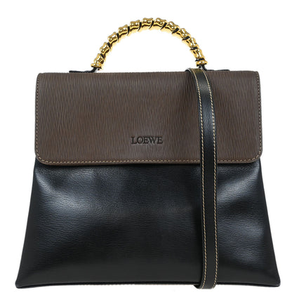 Loewe Black Leather Velasquez 2way Shoulder Handbag