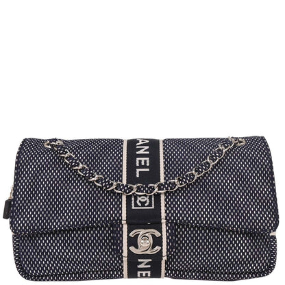 Chanel 2005-2006 Navy Mesh Sport Line Shoulder Bag