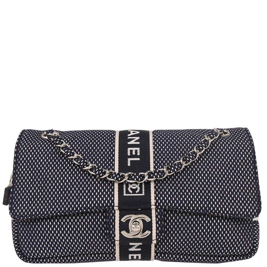 Chanel 2005-2006 Navy Mesh Sport Line Shoulder Bag