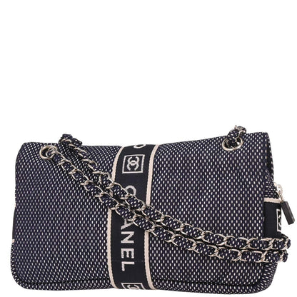 Chanel 2005-2006 Navy Mesh Sport Line Shoulder Bag