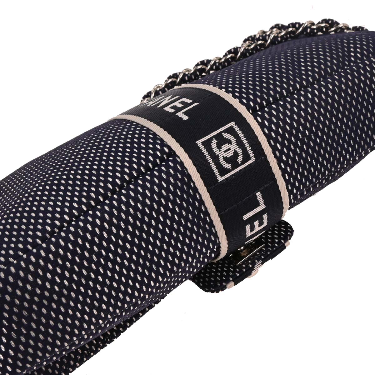Chanel 2005-2006 Navy Mesh Sport Line Shoulder Bag