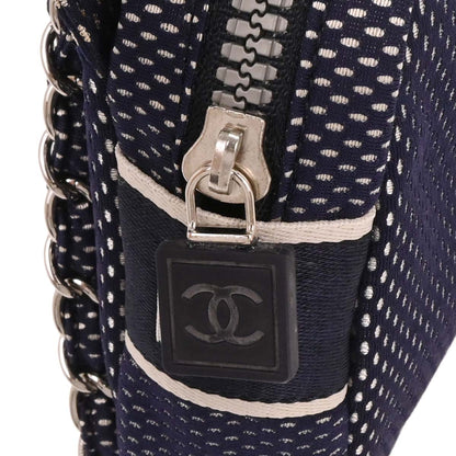 Chanel 2005-2006 Navy Mesh Sport Line Shoulder Bag