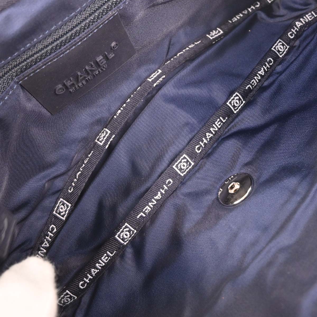 Chanel 2005-2006 Navy Mesh Sport Line Shoulder Bag