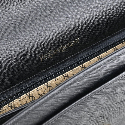 Yves Saint Laurent Black Leather Shoulder Bag