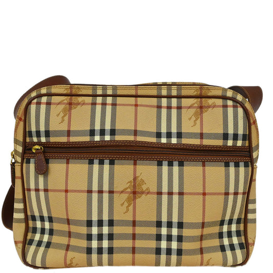 Burberry Beige Brown House Check Shoulder Bag