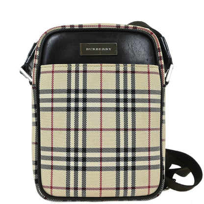 Burberry Beige Burberry Check Shoulder Bag