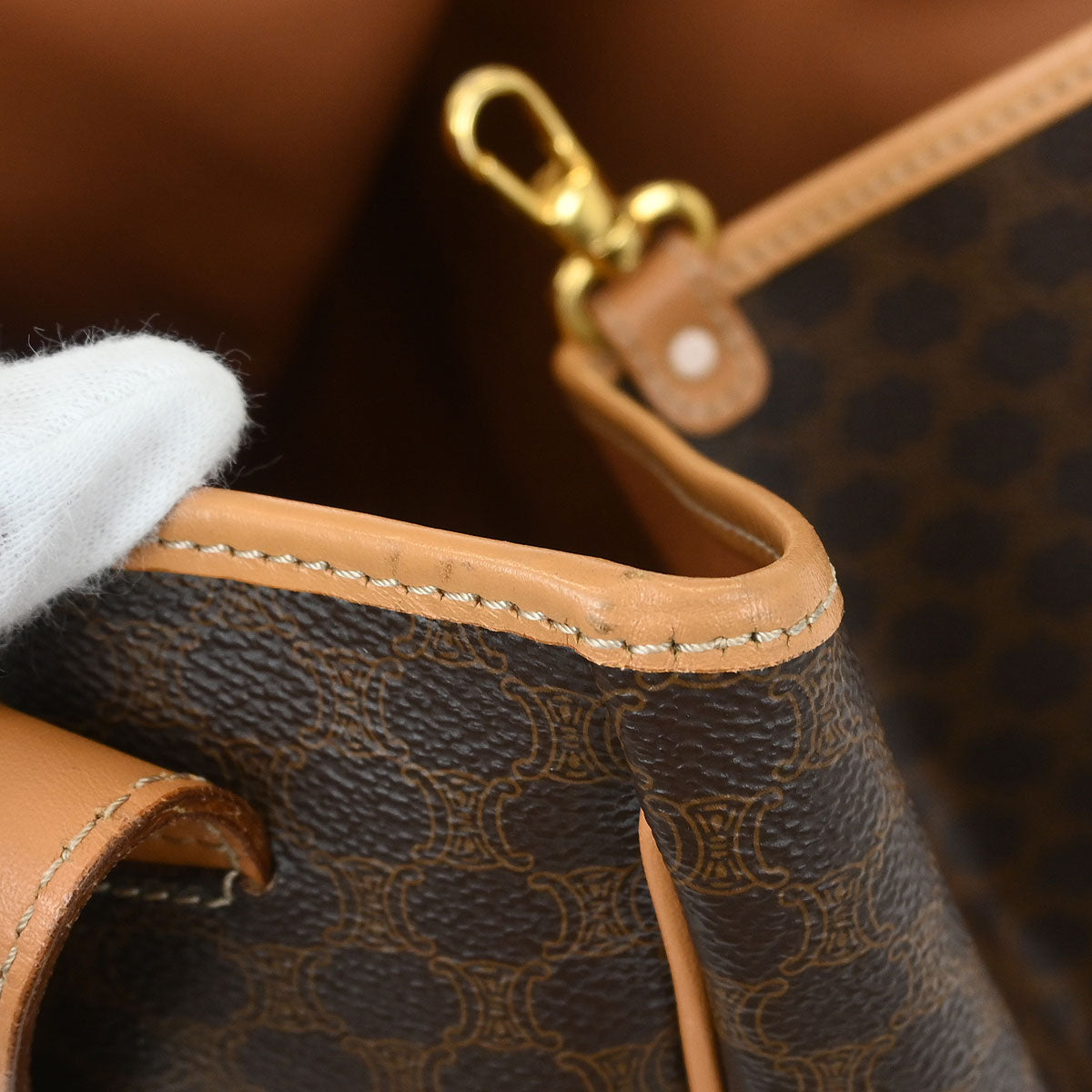 Celine Brown Macadam Handbag