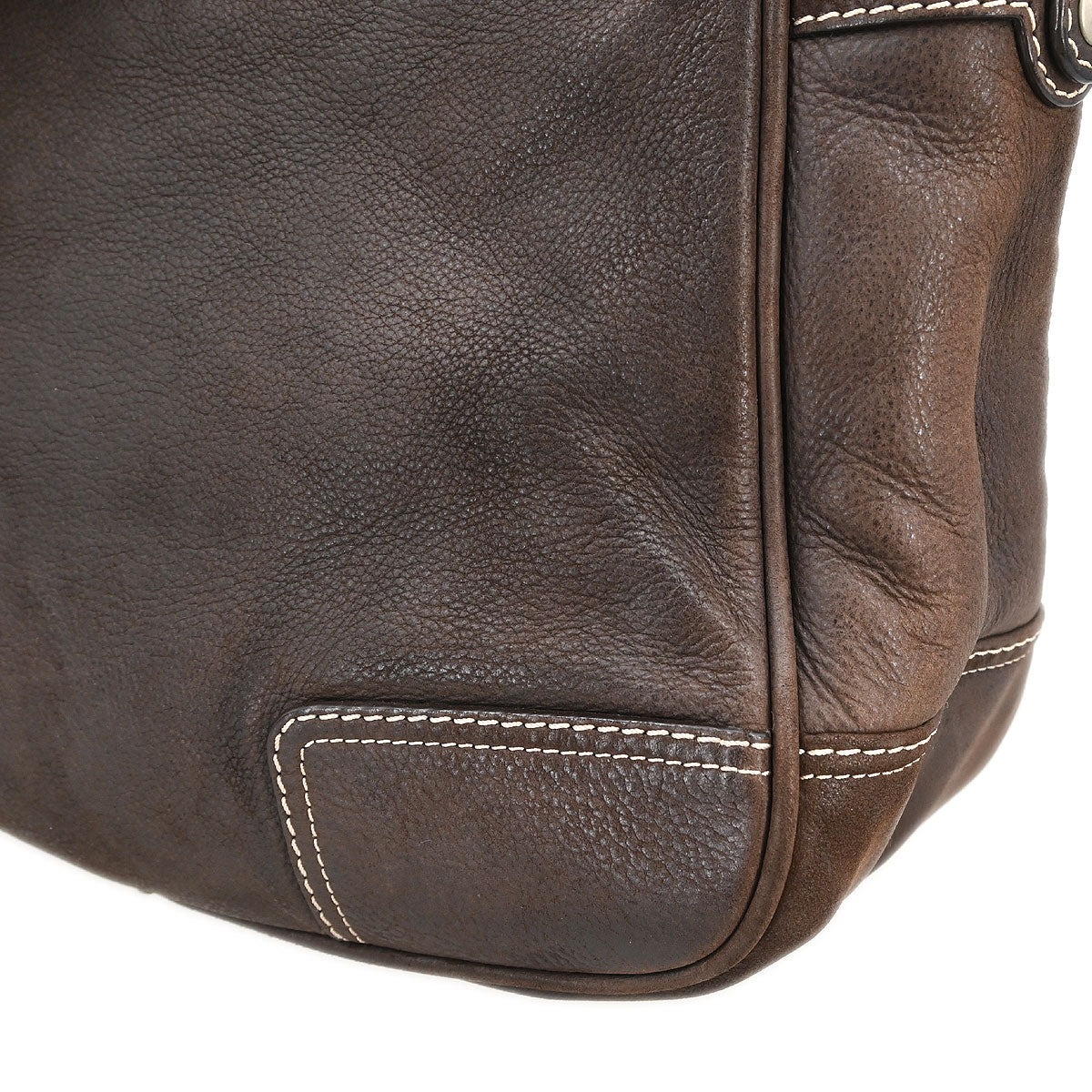 Loewe * Brown Leather Shoulder Bag