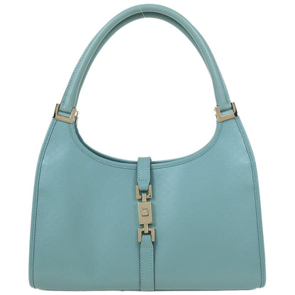 Gucci Light Blue Leather GG Jackie Handbag