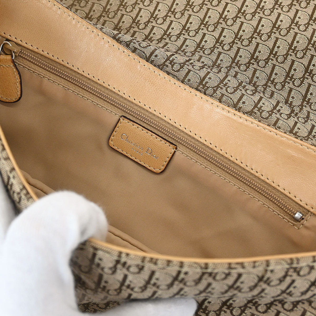 Christian Dior Beige Street Chic Trotter Handbag