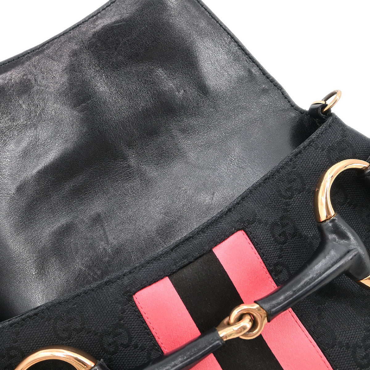 Gucci Black Canvas GG Handbag